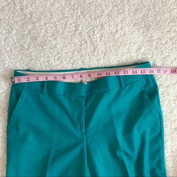 J. Crew Cafe Capri 100% Wool Teal Blue Size 6 - Picture 7 of 7